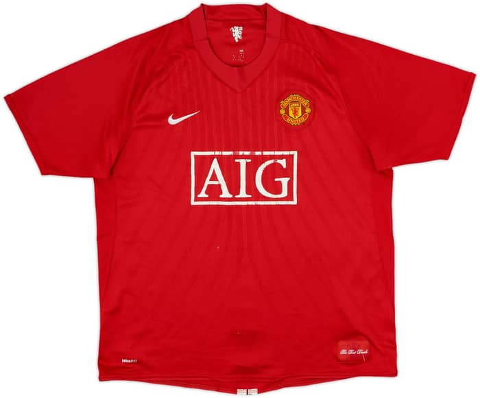 2007-09 Manchester United Home Shirt - 4/10 - (XL)