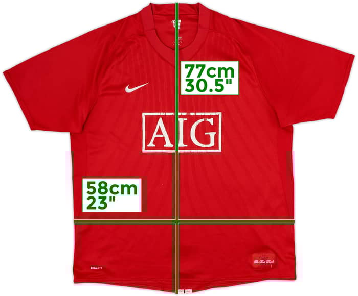 2007-09 Manchester United Home Shirt - 4/10 - (XL)