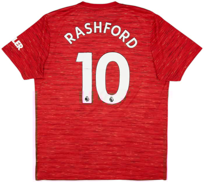 2020-21 Manchester United Home Shirt Rashford #10 - 5/10 - (XL)