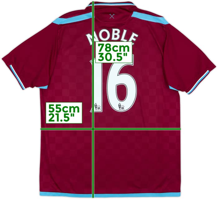 2009-10 West Ham Home Shirt Noble #16 - 8/10 - (L)