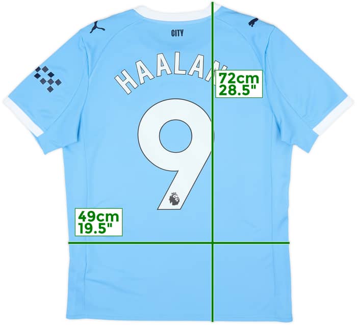 2025-26 Manchester City Home Shirt Haaland #9 - 10/10 - (M)
