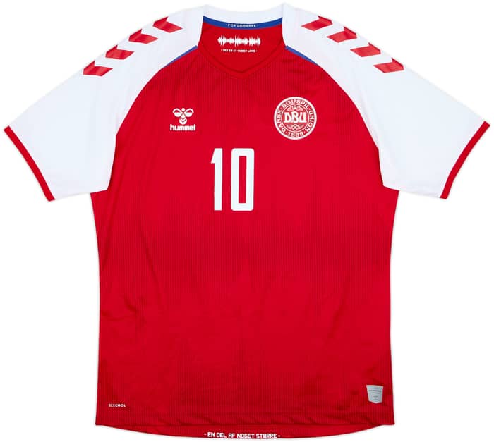 2020-21 Denmark Home Shirt Eriksen #10 - 10/10 - (XL)