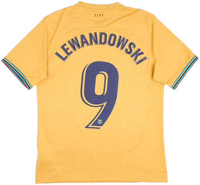 2022-23 Barcelona Away Shirt Lewandowski #9 - 6/10 - (M)