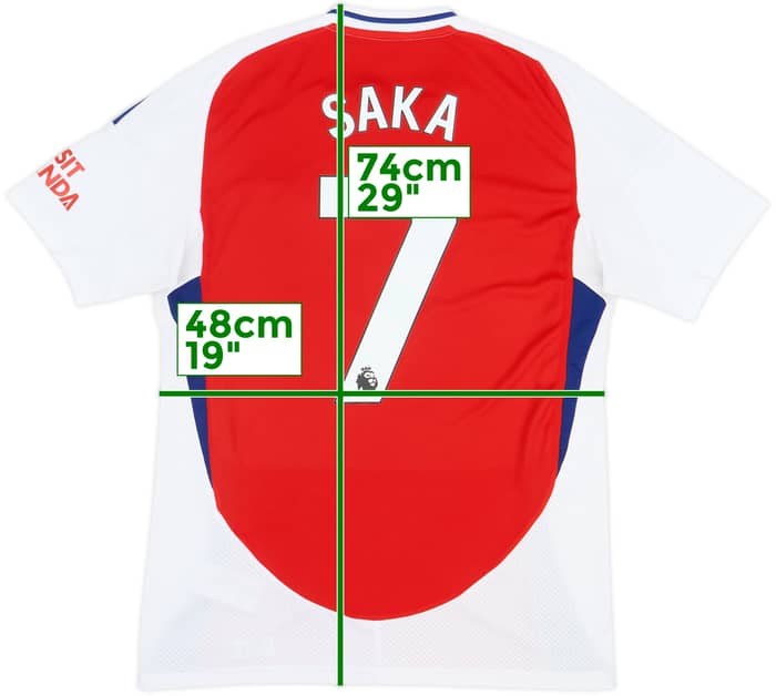 2024-25 Arsenal Home Shirt Saka #7 - 8/10 - (M)
