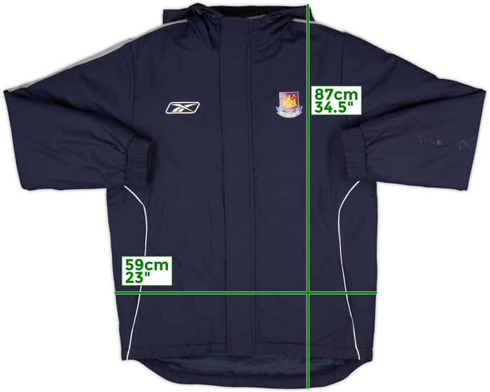 2004-05 West Ham Reebok Padded Bench Coat - 8/10 - (S)