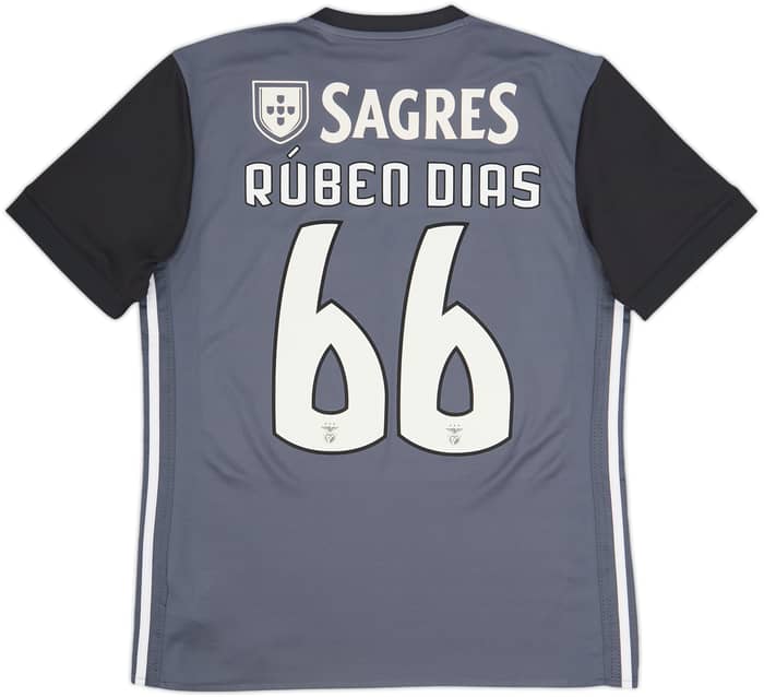 2017-18 Benfica Away Shirt Ruben Dias #66 - 8/10 - (M)