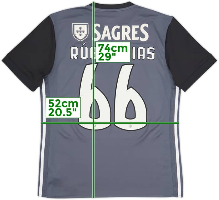 2017-18 Benfica Away Shirt Ruben Dias #66 - 8/10 - (M)