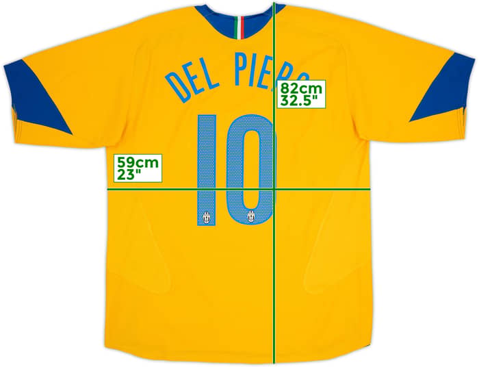 2005-06 Juventus Third Shirt Del Piero #10 - 7/10 - (XL)