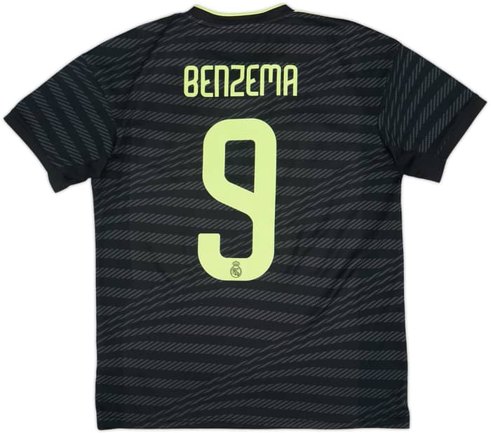 2022-23 Real Madrid Third Shirt Benzema #9 - 8/10 - (M)