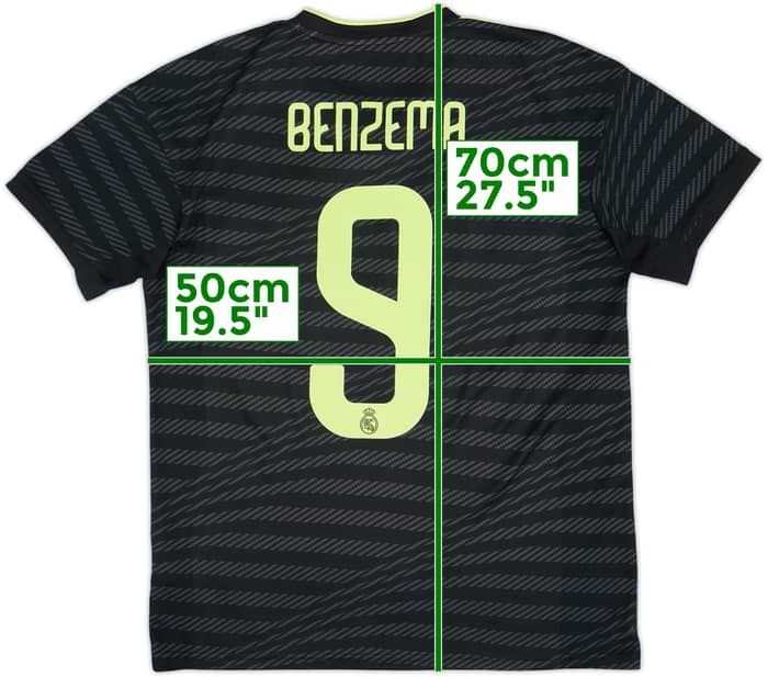 2022-23 Real Madrid Third Shirt Benzema #9 - 8/10 - (M)
