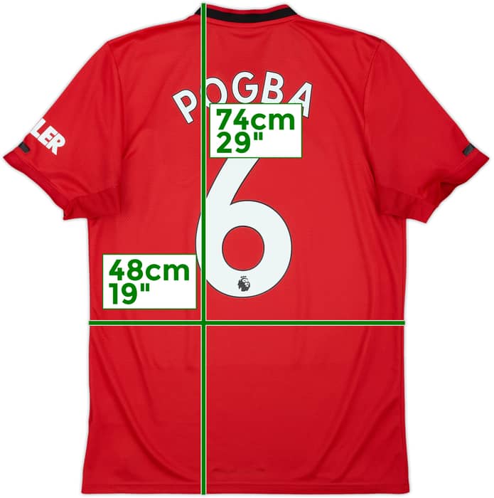 2019-20 Manchester United Home Shirt Pogba #6 - 6/10 - (M)