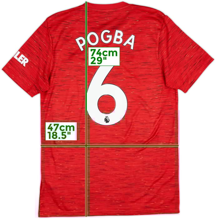 2020-21 Manchester United Home Shirt Pogba #6 - 8/10 - (M)