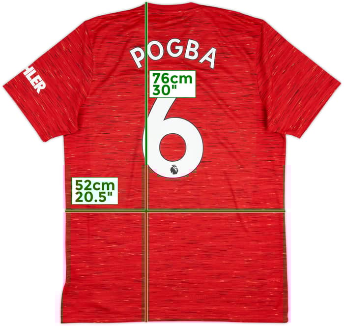 2020-21 Manchester United Home Shirt Pogba #6 - 8/10 - (L)