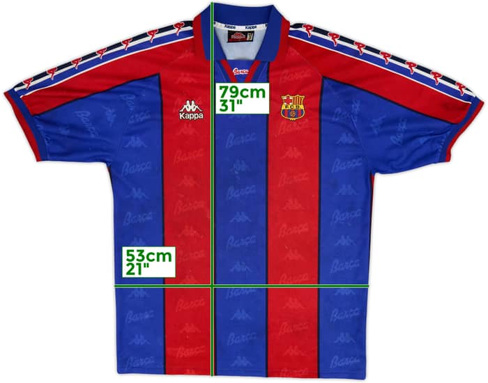 1995-97 Barcelona Home Shirt - 7/10 - (XL)