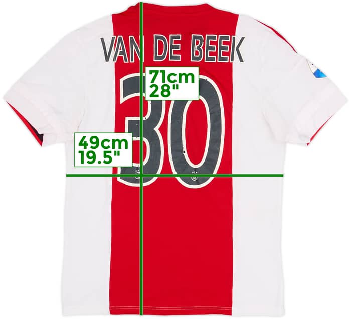2015-16 Ajax Home Shirt Van De Beek #30 - 6/10 - (M)