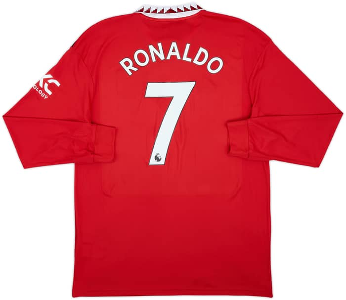 2022-23 Manchester United Home L/S Shirt Ronaldo #7 (L)
