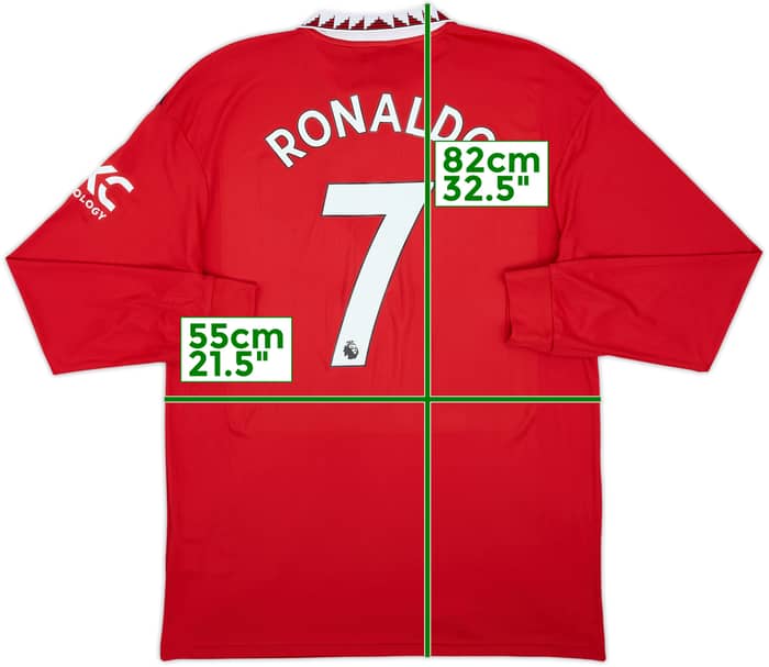 2022-23 Manchester United Home L/S Shirt Ronaldo #7 (L)