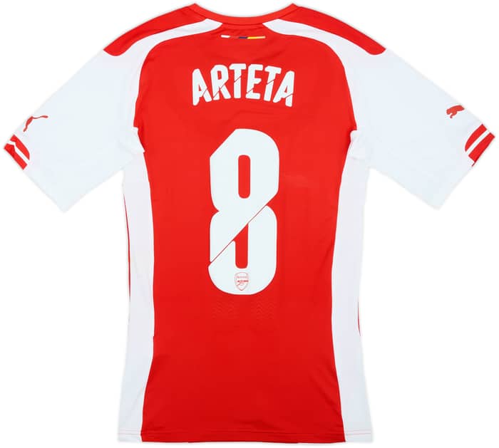 2014-15 Arsenal Player Issue (ACTV Fit) Home Shirt Arteta #8 (M)