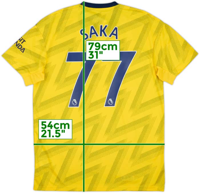 2019-20 Arsenal Away Shirt Saka #77 (L)
