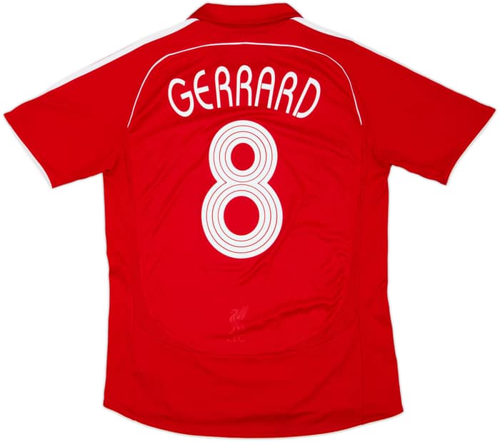 2006-08 Liverpool Home Shirt Gerrard #8 - 7/10 - (M)