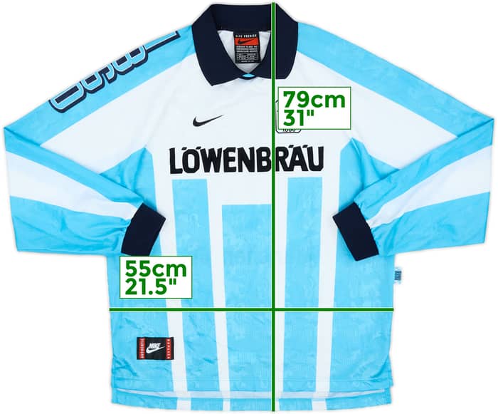 1996-97 1860 Munich Home L/S Shirt - 9/10 - (L)