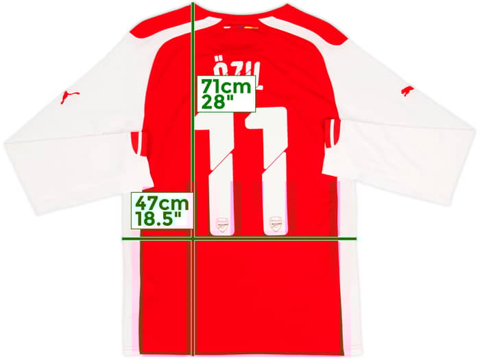 2014-15 Arsenal Home L/S Shirt Ozil #11 - 8/10 - (S)