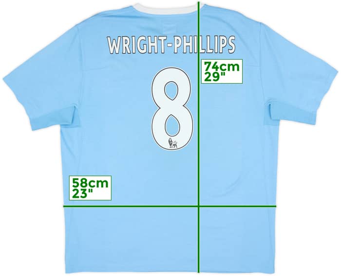 2009-10 Manchester City Home Shirt Wright-Phillips #8 - 6/10 - (XL)