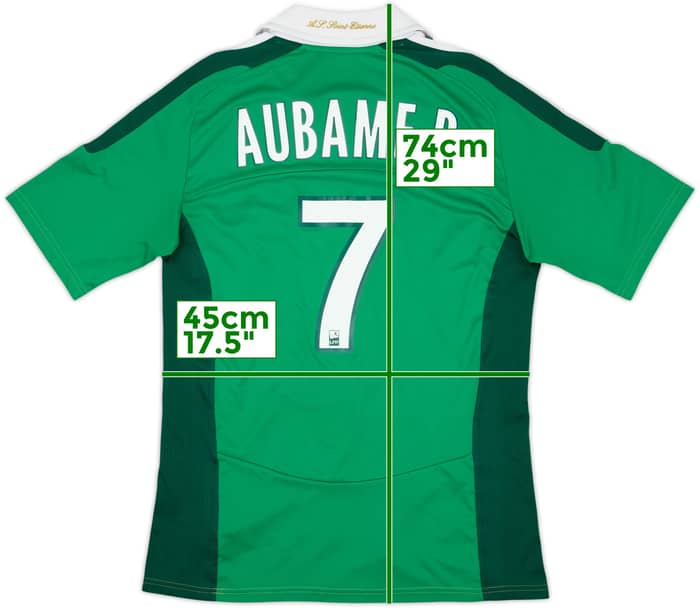 2011-12 Saint-Etienne Home Shirt Aubame.P #7 - 6/10 - (M)
