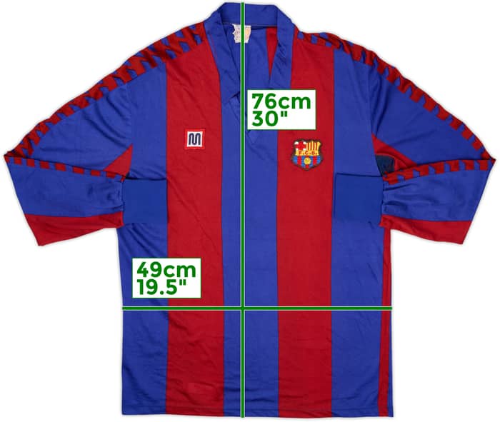 1984-89 Barcelona Home L/S Shirt - 5/10 - (L)
