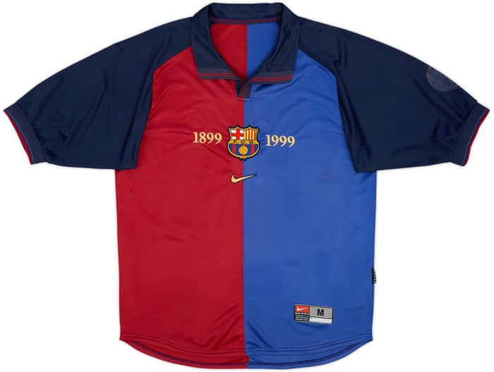 1999-00 Barcelona Centenary Home Shirt Guardiola #4 - 5/10 - (M)