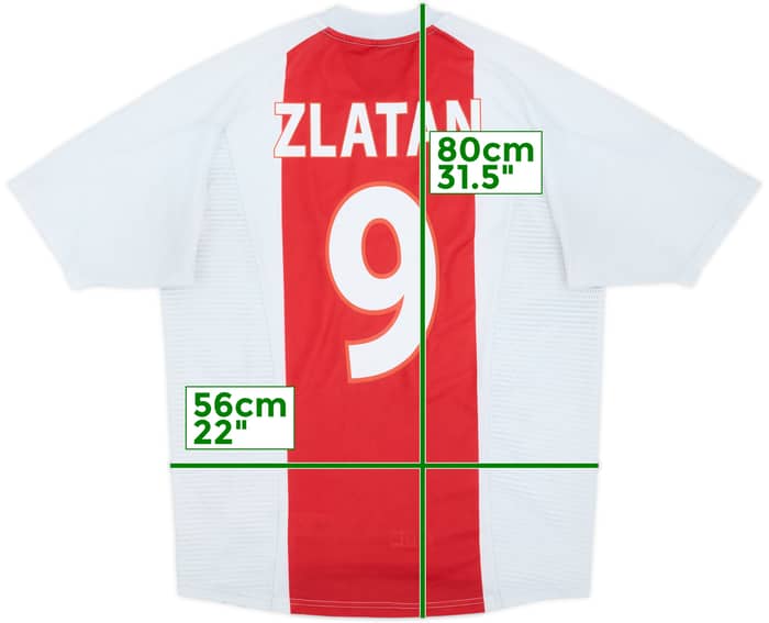 2002-04 Ajax Home Shirt Zlatan #9 - 5/10 - (L)