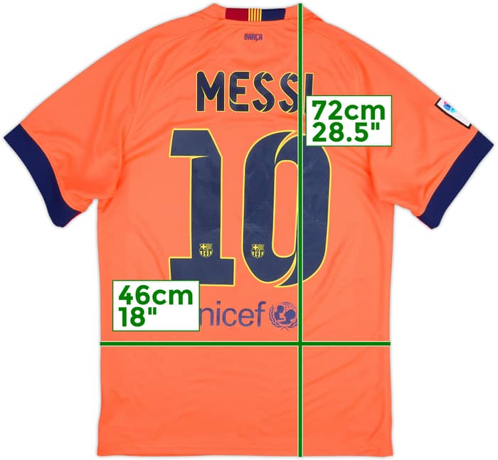 2014-15 Barcelona Away Shirt Messi #10 - 8/10 - (S)