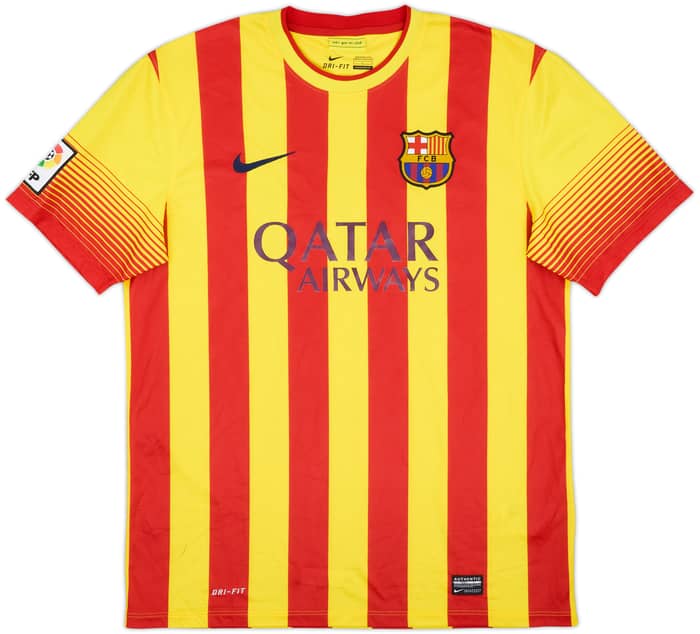 2013-15 Barcelona Away Shirt A.Iniesta #8 - 7/10 - (L)