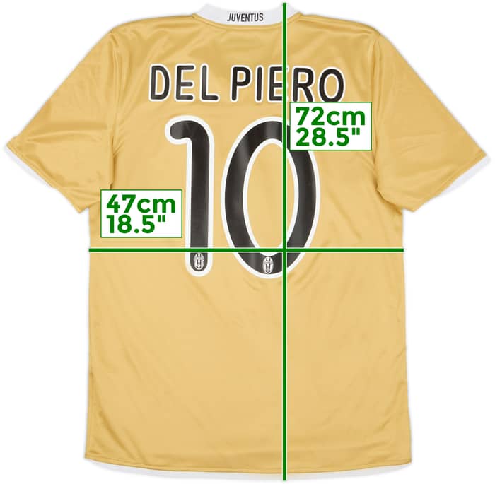 2008-09 Juventus Away Shirt Del Piero #10 - 7/10 - (M)