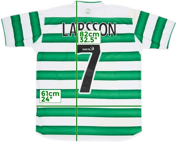 2003-04 Celtic Home Shirt Larsson #7 - 8/10 - (XL)