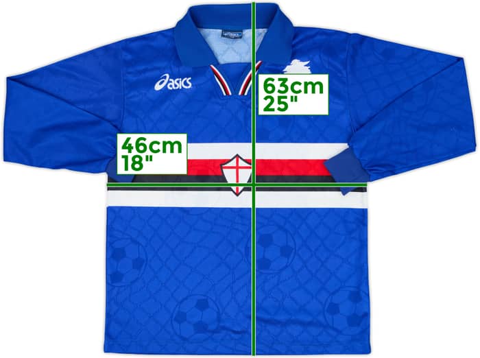 1996-97 Sampdoria Home L/S Shirt - 6/10 - (XS)