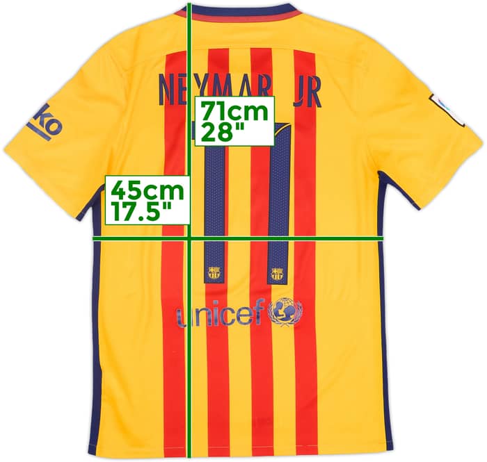 2015-16 Barcelona Away Shirt Neymar Jr #11 - 6/10 - (S)