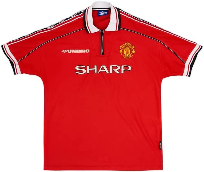 1998-00 Manchester United Home Shirt Beckham #7 - 8/10 - (XL)