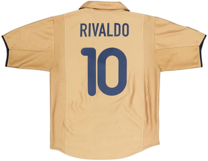 2001-03 Barcelona Away Shirt Rivaldo #10 - 8/10 - (XL.Boys)