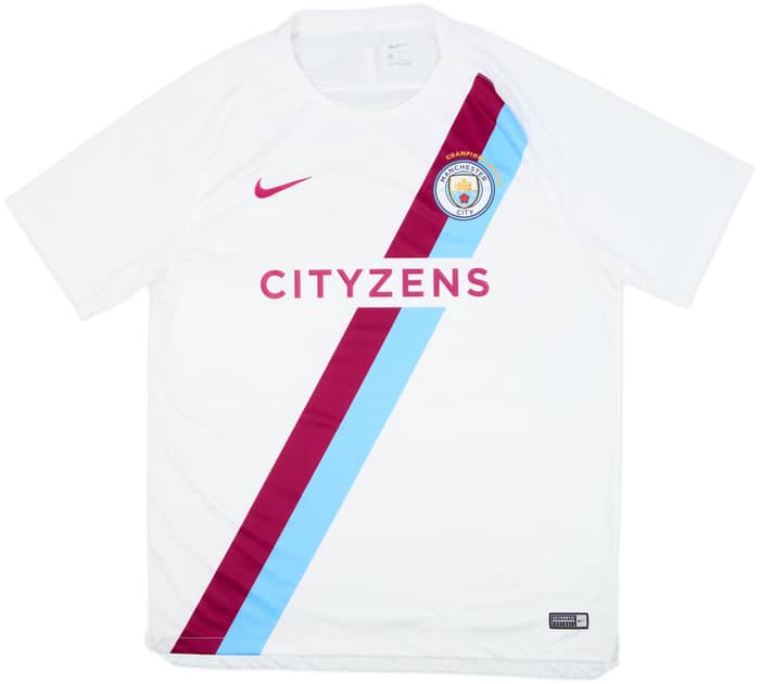 2017-18 Manchester City 'Champions' Pre-Match Shirt - 10/10 - (XL)