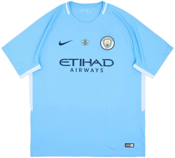 2017-18 Manchester City Home Shirt De Bruyne #17 - 9/10 - (XL)