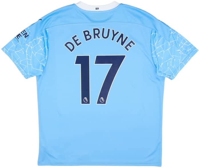 2020-21 Manchester City Home Shirt De Bruyne #17 - 8/10 - (XL)