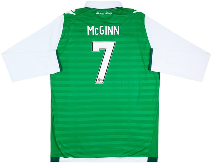 2017-18 Hibernian Home L/S Shirt McGinn #7 - 6/10 - (3XL)