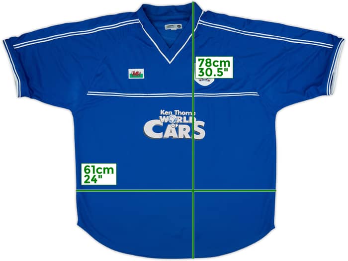 2001-02 Cardiff Home Shirt - 7/10 - (XXL)
