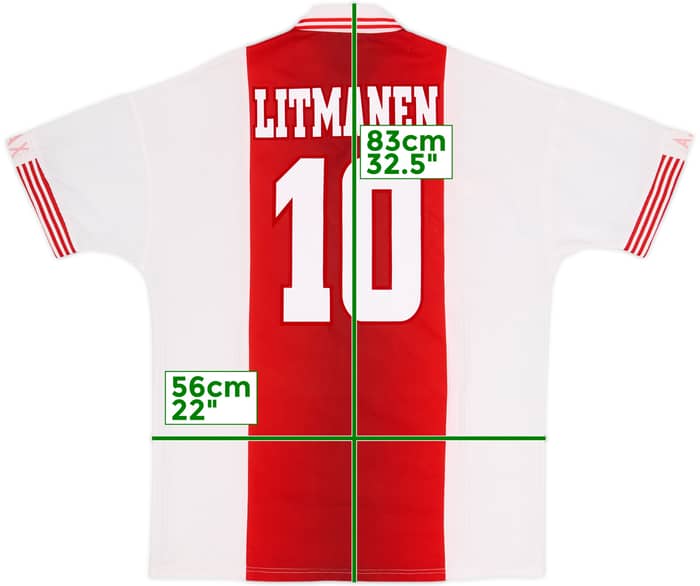 1997-98 Ajax Home Shirt Litmanen #10 - 8/10 - (L)