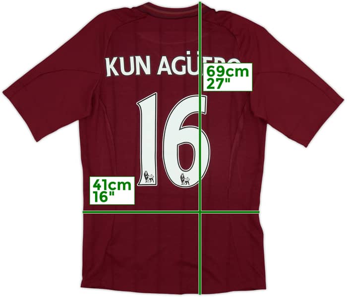2012-13 Manchester City Away Shirt Kun Aguero #16 (S)