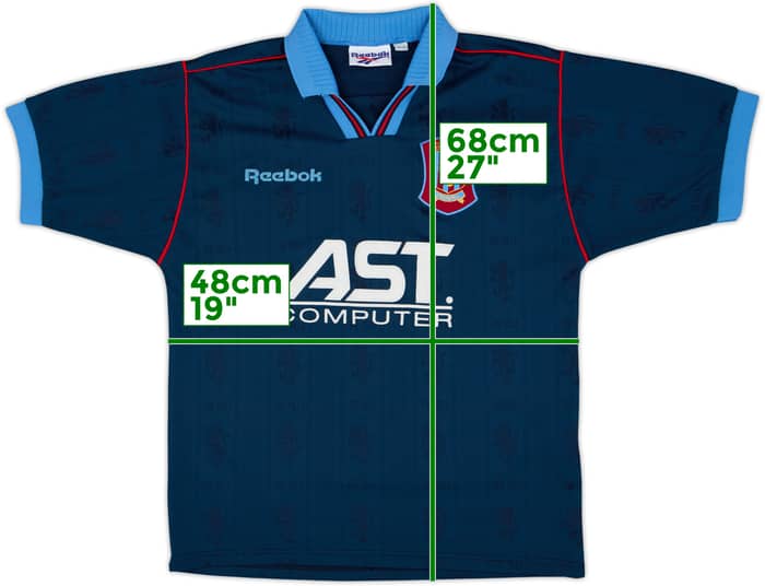 1995-97 Aston Villa Away Shirt - 8/10 - (S)
