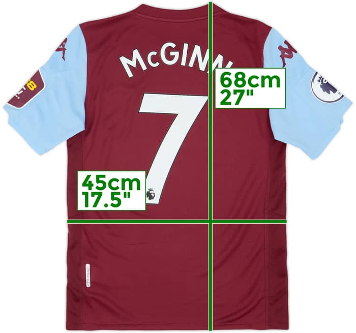 2019-20 Aston Villa Home Shirt McGinn #7 - 9/10 - (M)