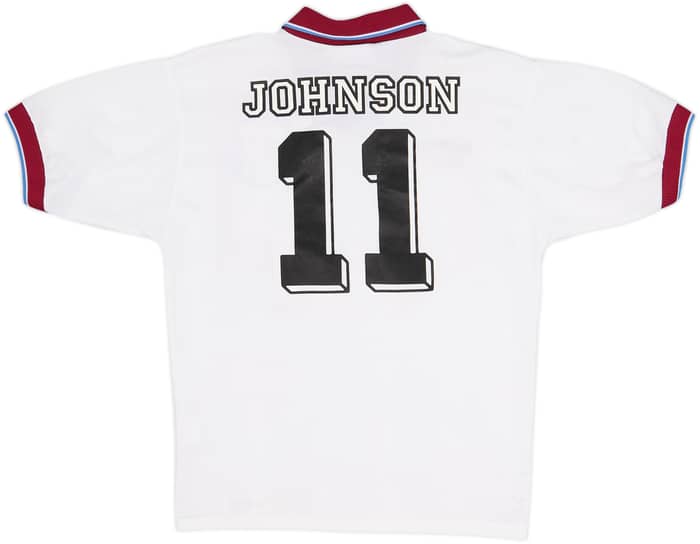 1996-98 Aston Villa Away Shirt Johnson #11 - 8/10 - (S)