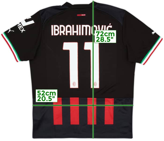 2022-23 AC Milan Home Shirt Ibrahimovic #11 (L)